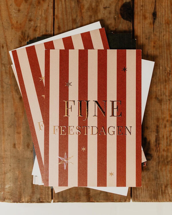 Fijne feestdagen (strepen) – Beetjehome - Afbeelding 2
